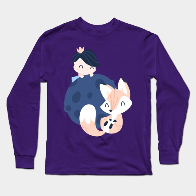 Little Prince and Fox Long Sleeve T-Shirt by Brzozowska